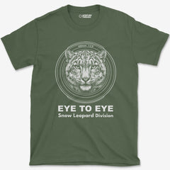 T-Shirt Military Green / S Eye to Eye Snow Leopard T-Shirt