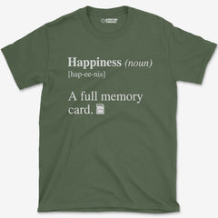 T-Shirt Military Green / S Happiness Card T-Shirt