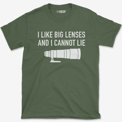 T-Shirt Military Green / S I Like Big Lenses T-Shirt