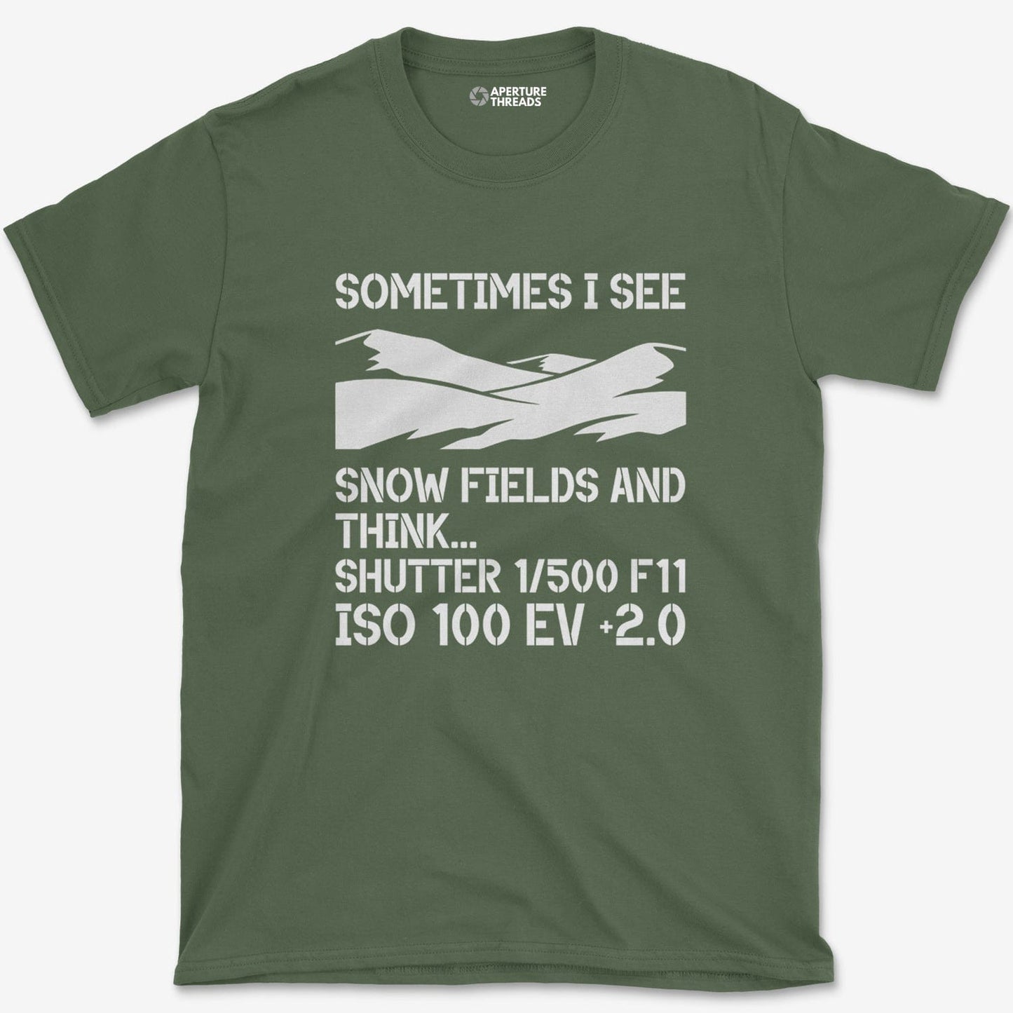 T-Shirt Military Green / S I See Snow T-Shirt