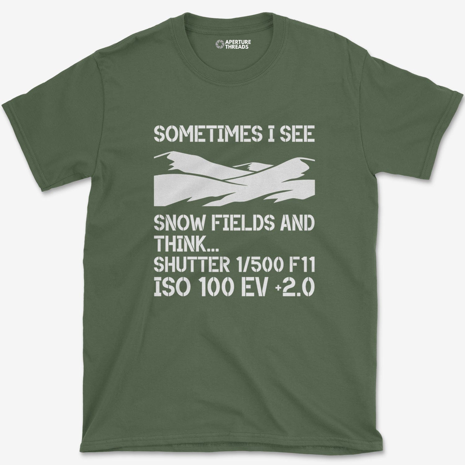 T-Shirt Military Green / S I See Snow T-Shirt