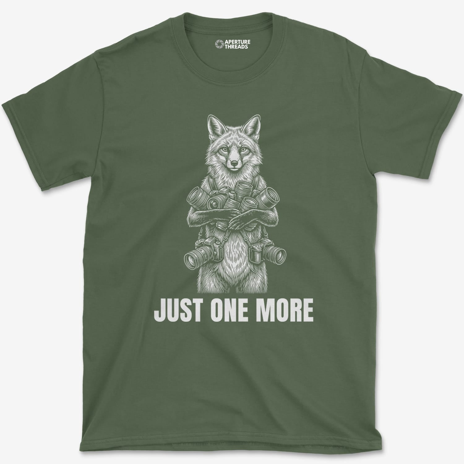 T-Shirt Military Green / S Just One More Fox T-Shirt