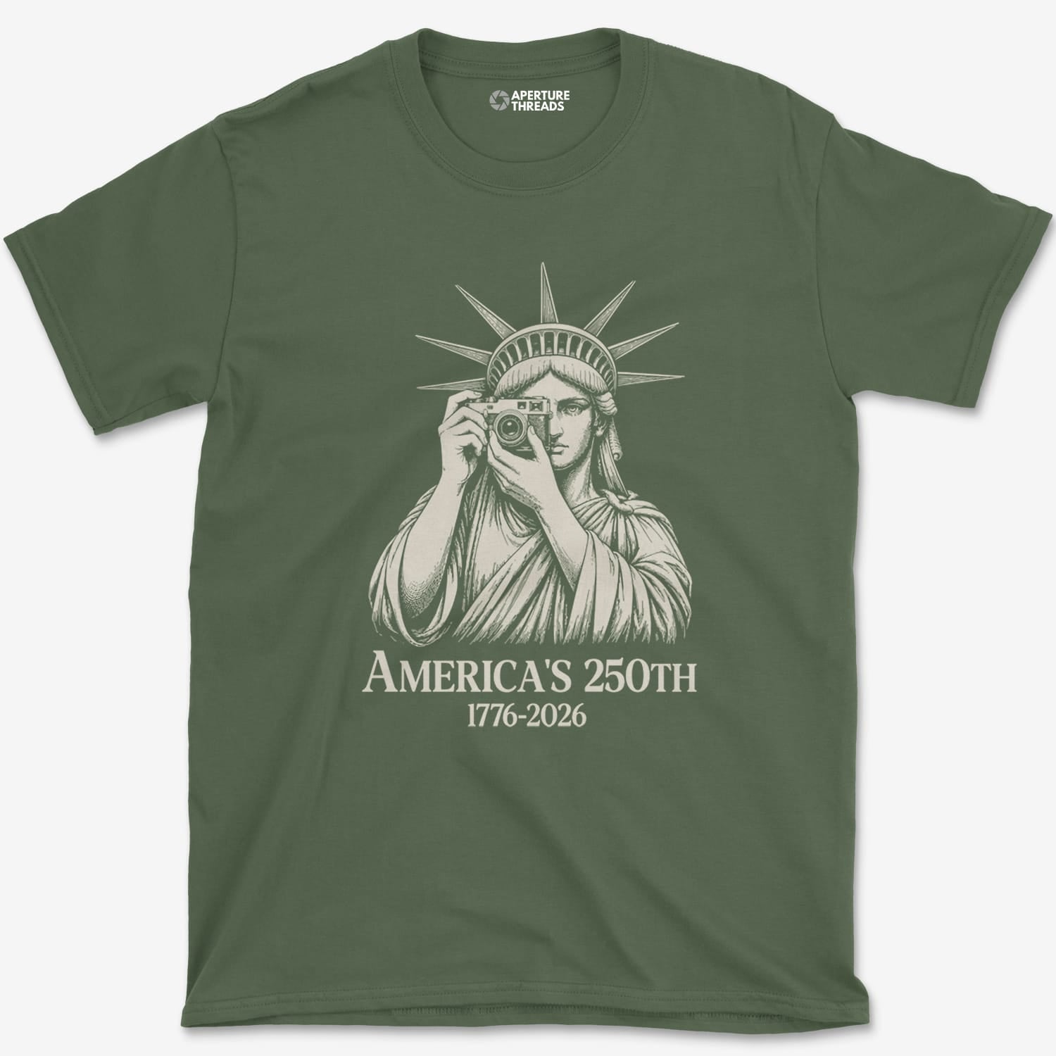 T-Shirt Military Green / S Lady Liberty 250th T-Shirt