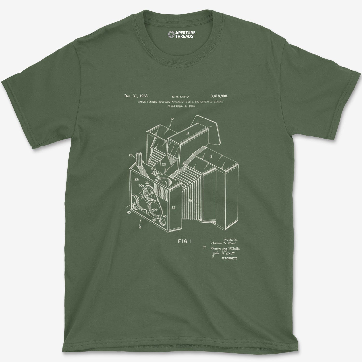 T-Shirt Military Green / S Land Blueprint T-Shirt