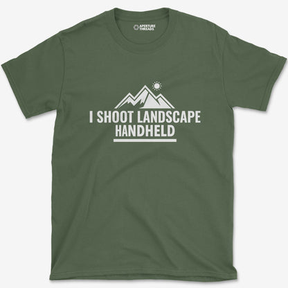T-Shirt Military Green / S Landscape Handheld T-shirt