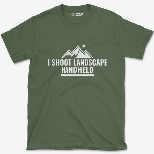 T-Shirt Military Green / S Landscape Handheld T-shirt