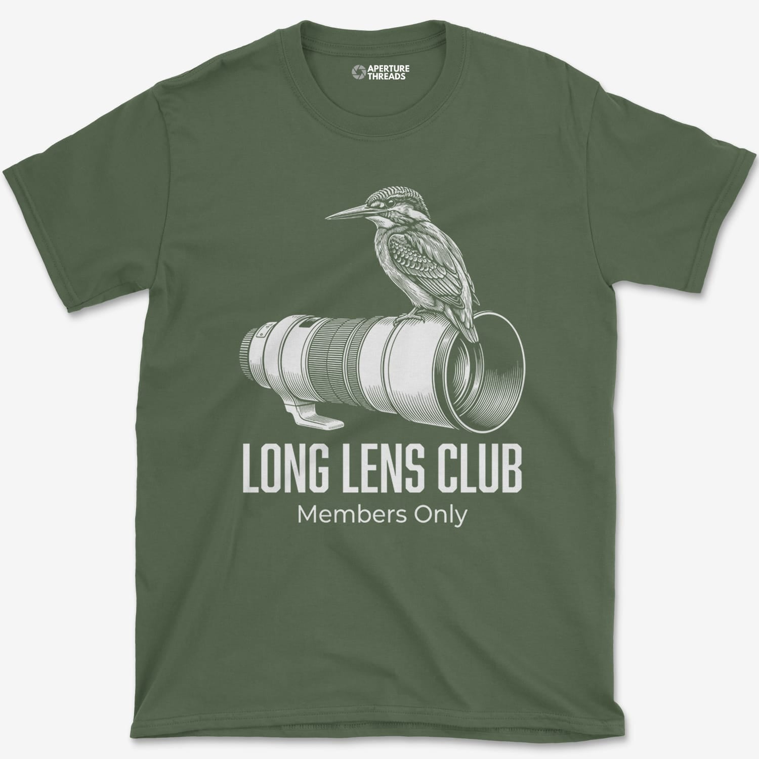 T-Shirt Military Green / S Long Lens King Fisher T-Shirt