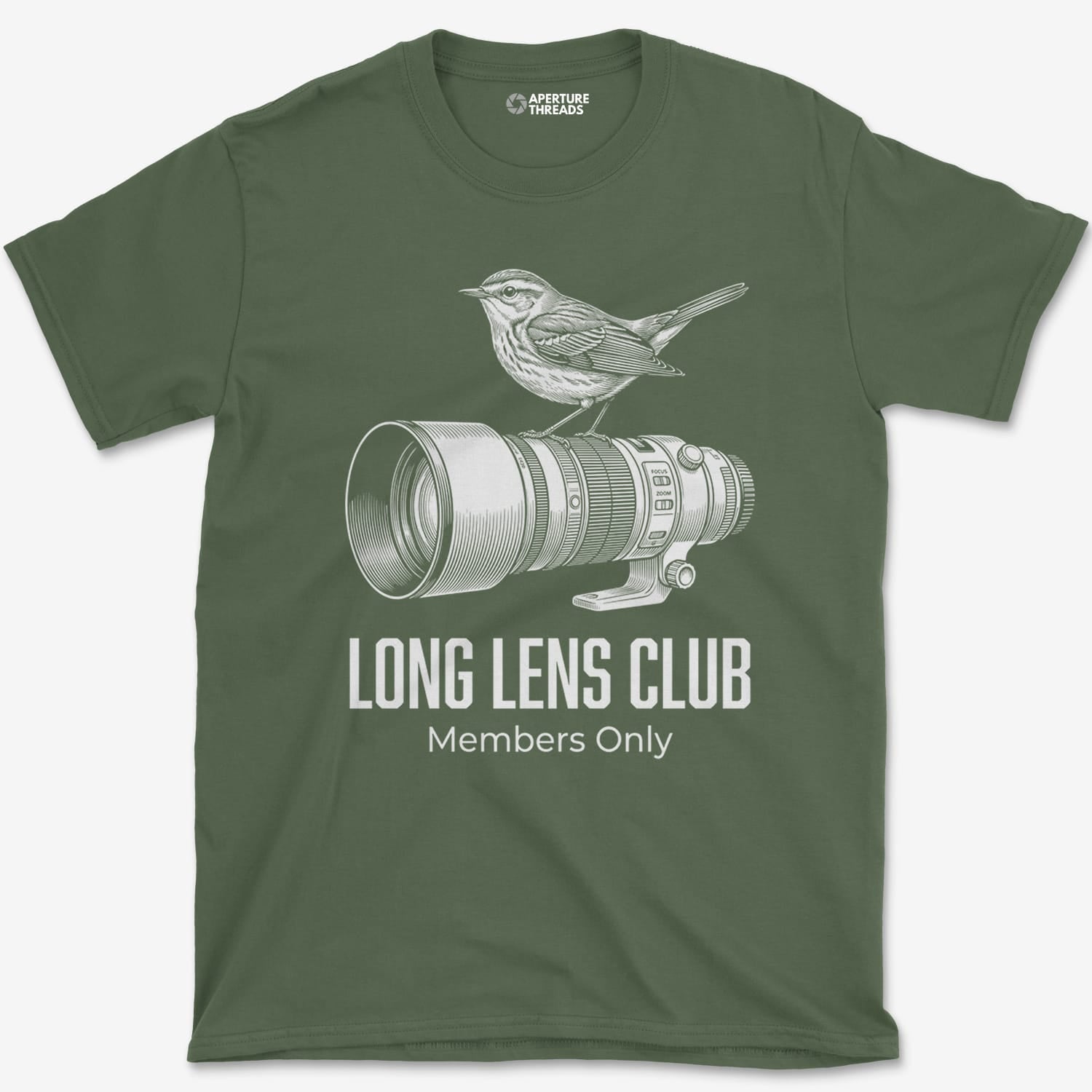 T-Shirt Military Green / S Long Lens Warbler T-Shirt