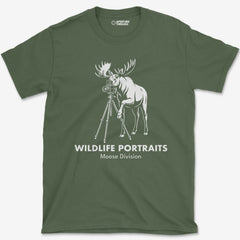 T-Shirt Military Green / S Moose Portraits T-Shirt