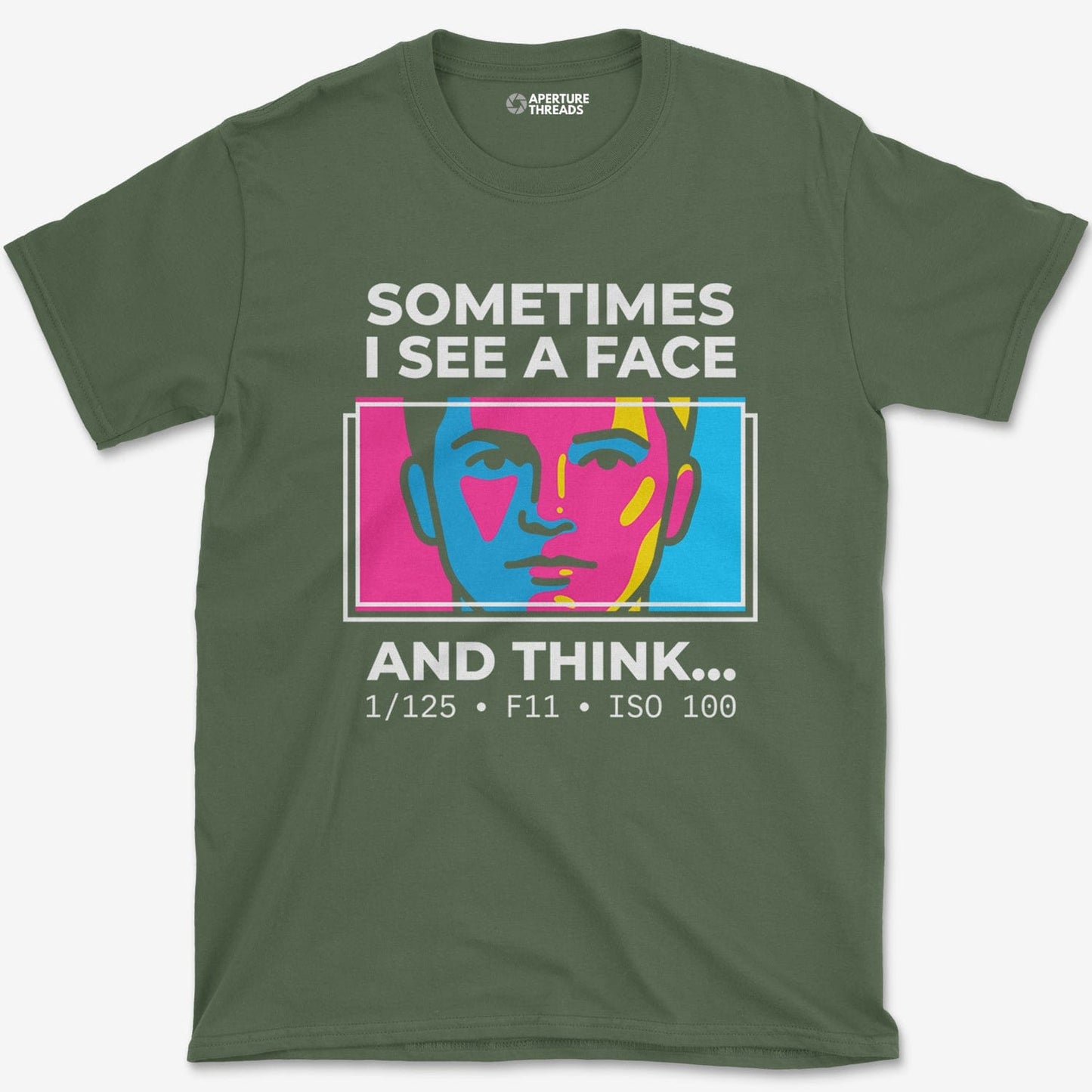 T-Shirt Military Green / S See A Face T-Shirt