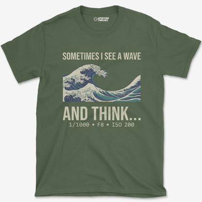 T-Shirt Military Green / S See A Wave T-Shirt