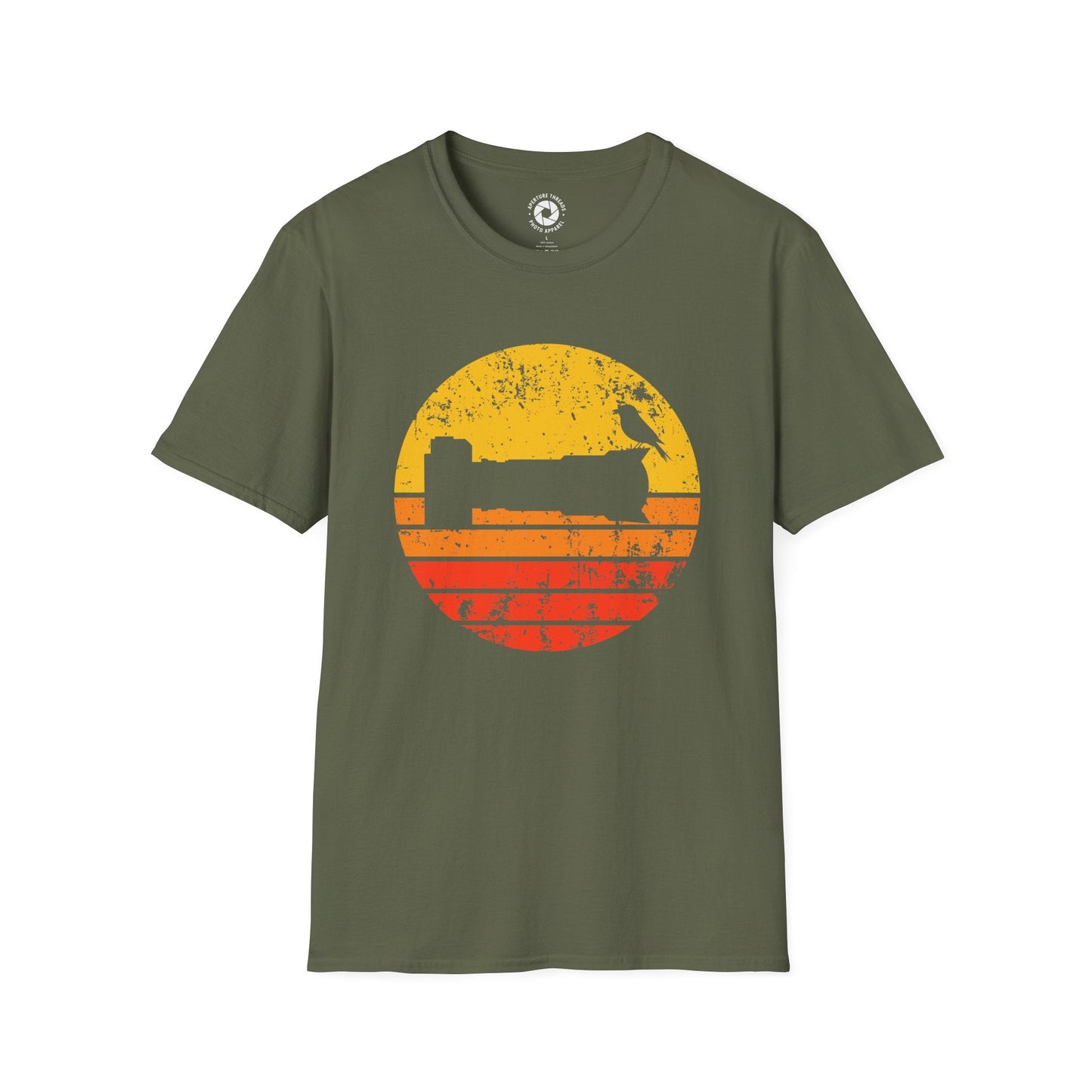 T-Shirt Military Green / S Sunset Bird Camera T-Shirt