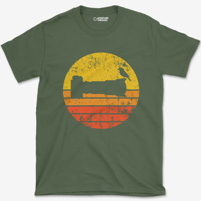 T-Shirt Military Green / S Sunset Bird Camera T-Shirt