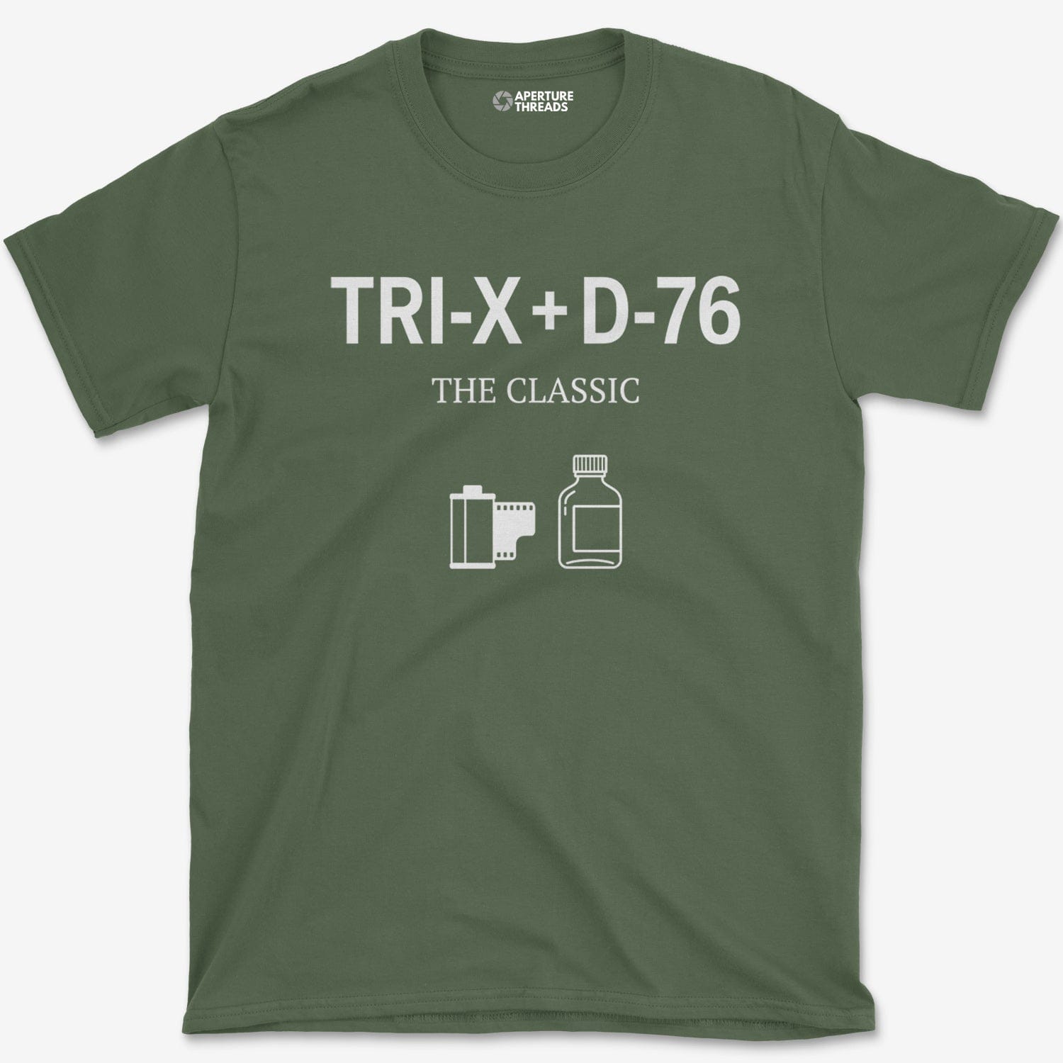 T-Shirt Military Green / S Tri-x + D-76 T-Shirt
