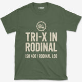 T-Shirt Military Green / S Tri-X in Rodinal T-Shirt