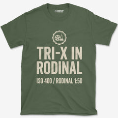 T-Shirt Military Green / S Tri-X in Rodinal T-Shirt