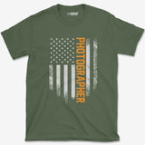 T-Shirt Military Green / S USA Photographer T-Shirt