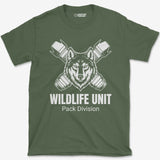 T-Shirt Military Green / S Wildlife Unit Wolf T-Shirt