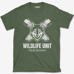 T-Shirt Military Green / S Wildlife Unit Wolf T-Shirt