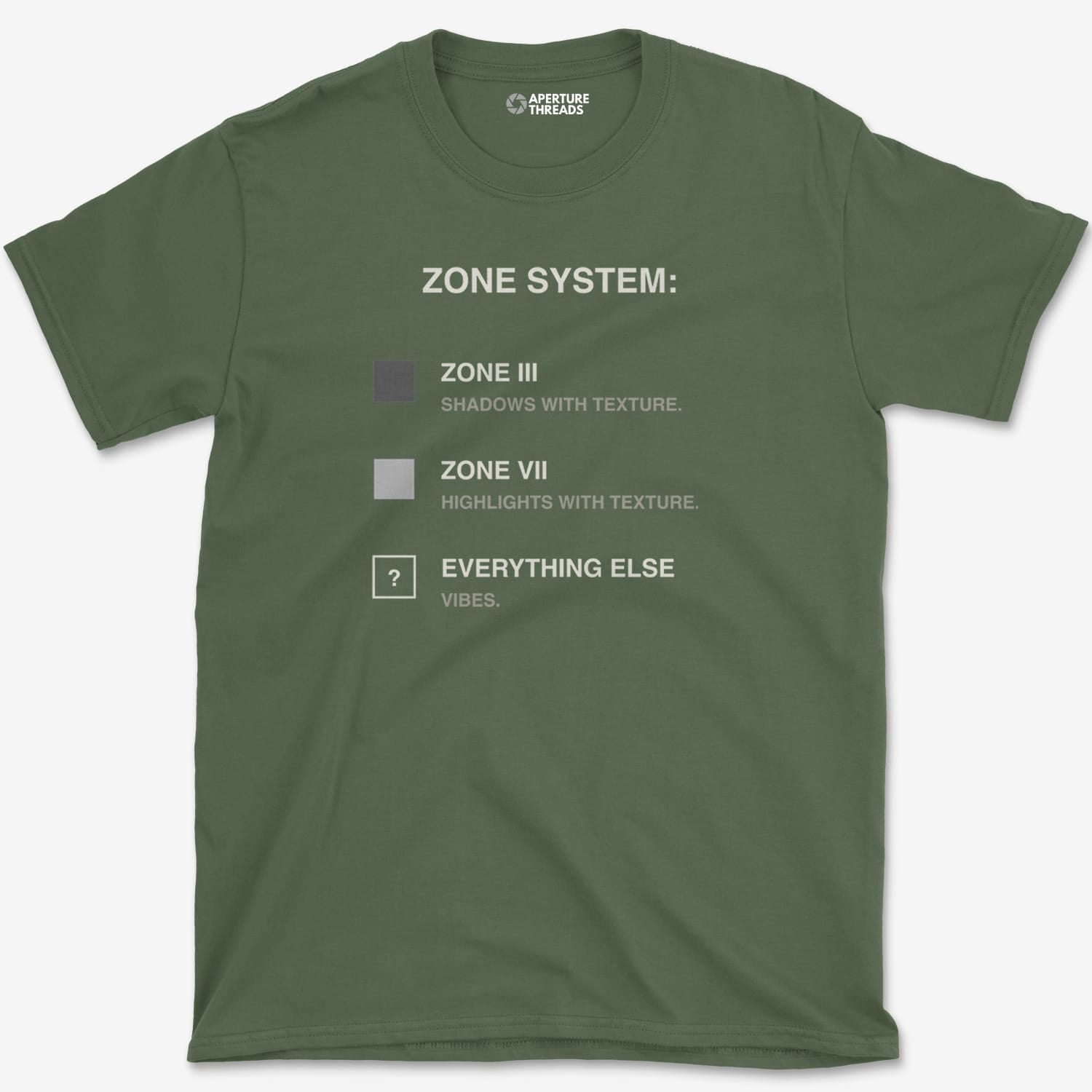 T-Shirt Military Green / S Zones III VII Vibes T-Shirt