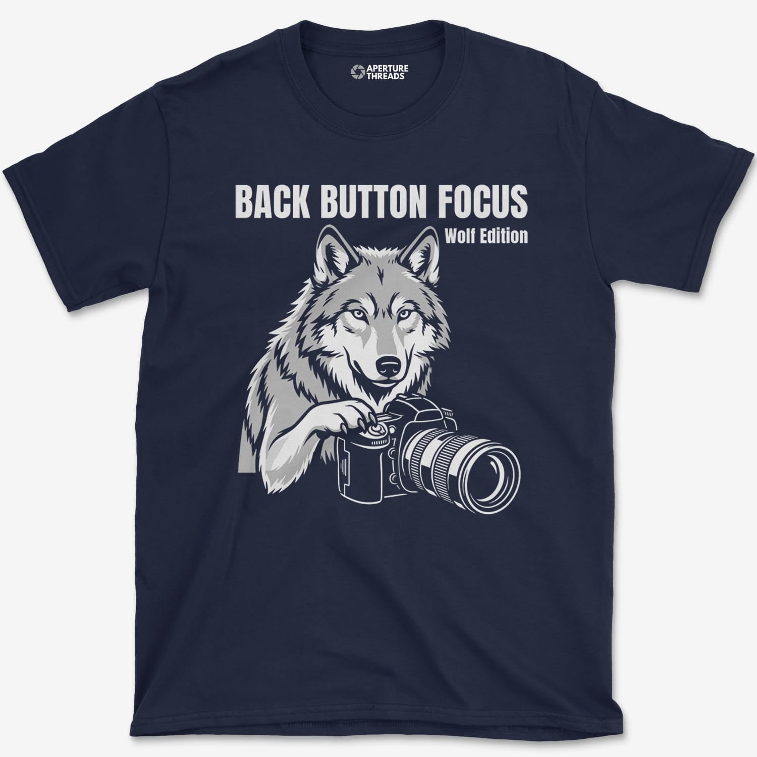 T-Shirt Navy / S Back Button Focus T-Shirt