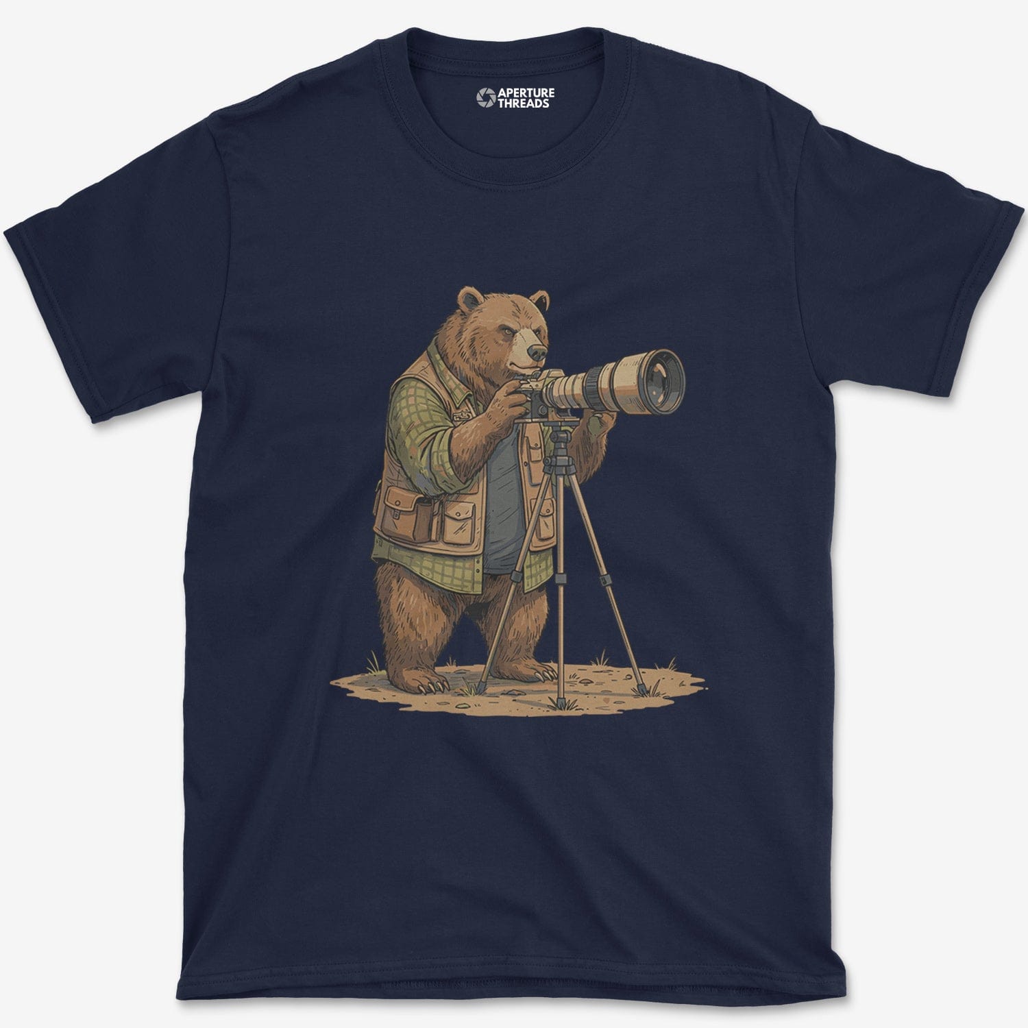 T-Shirt Navy / S Bear Photographer T-Shirt