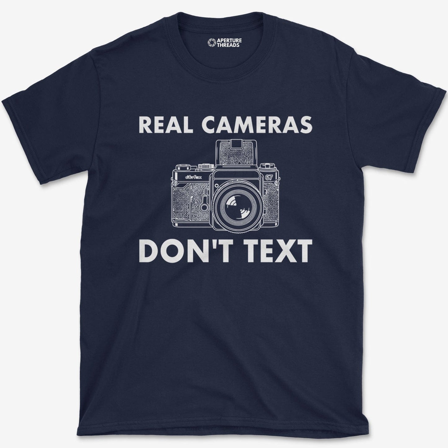 T-Shirt Navy / S Cameras Don't Text T-Shirt