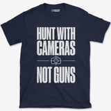 T-Shirt Navy / S Cameras Not Guns - T-shirt