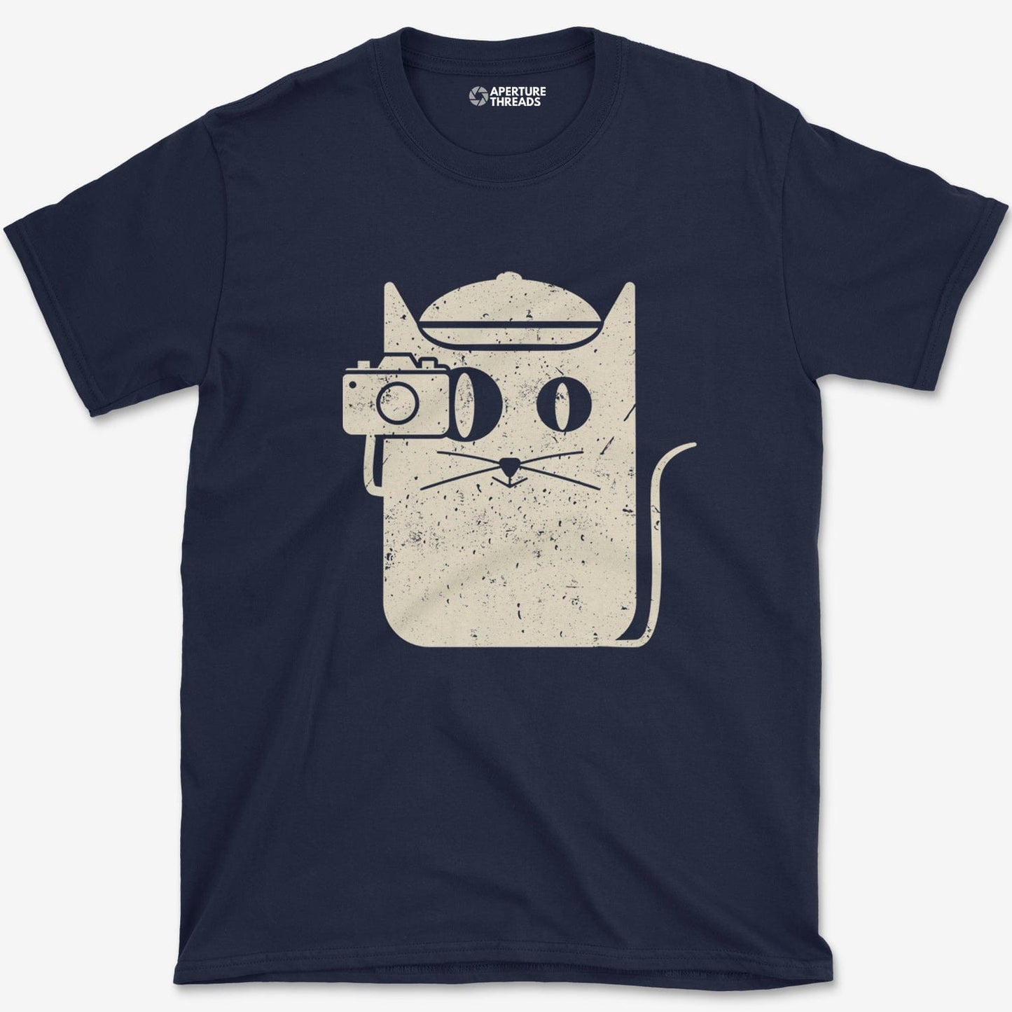 T-Shirt Navy / S Cat Camera T-Shirt