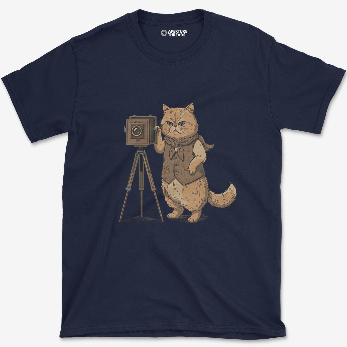 T-Shirt Navy / S Cat Photographer T-Shirt