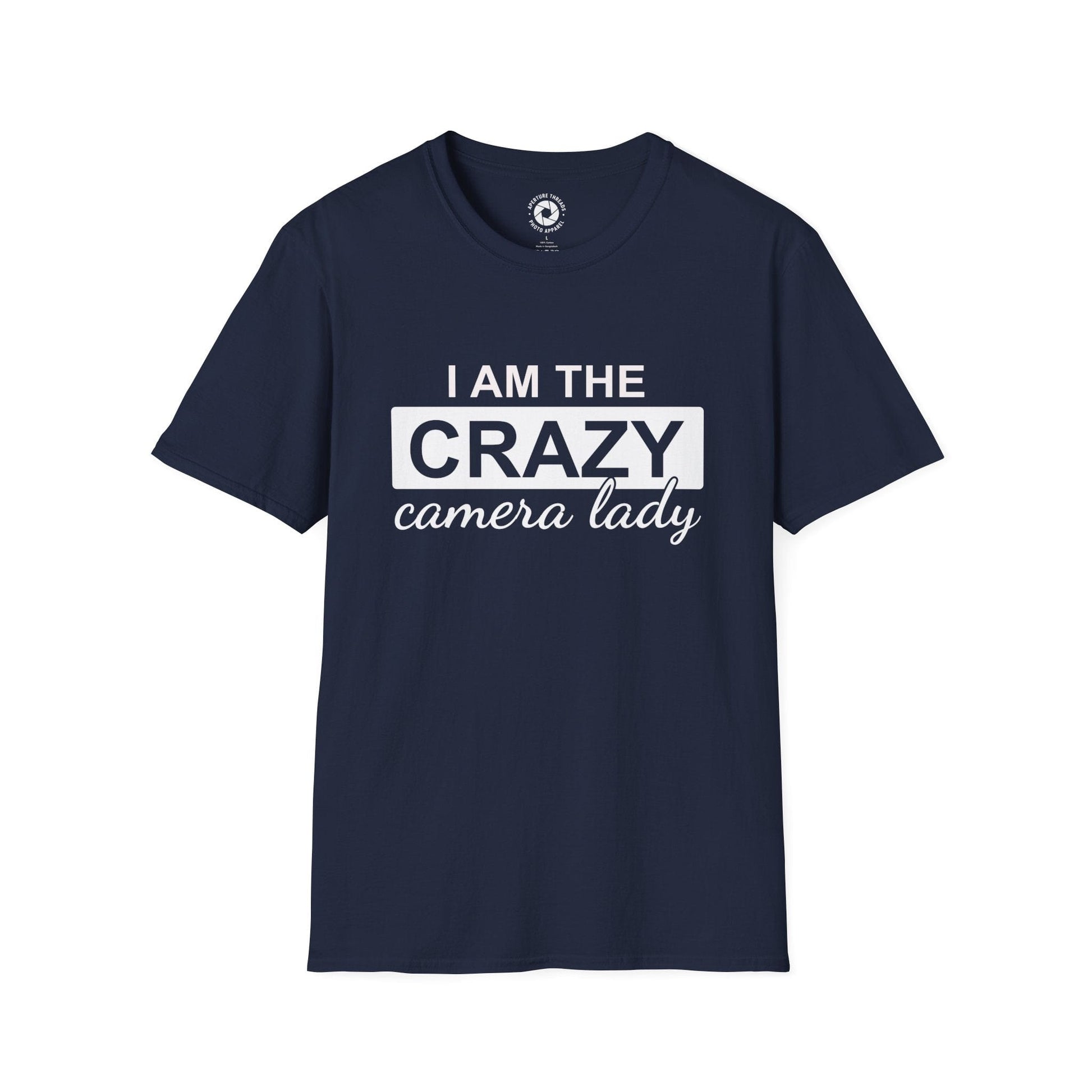 T-Shirt Navy / S Crazy Camera Lady T-Shirt