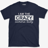 T-Shirt Navy / S Crazy Camera Lady T-Shirt