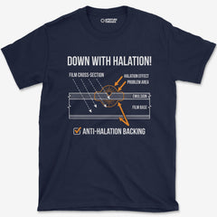 T-Shirt Navy / S Down With Halation T-Shirt