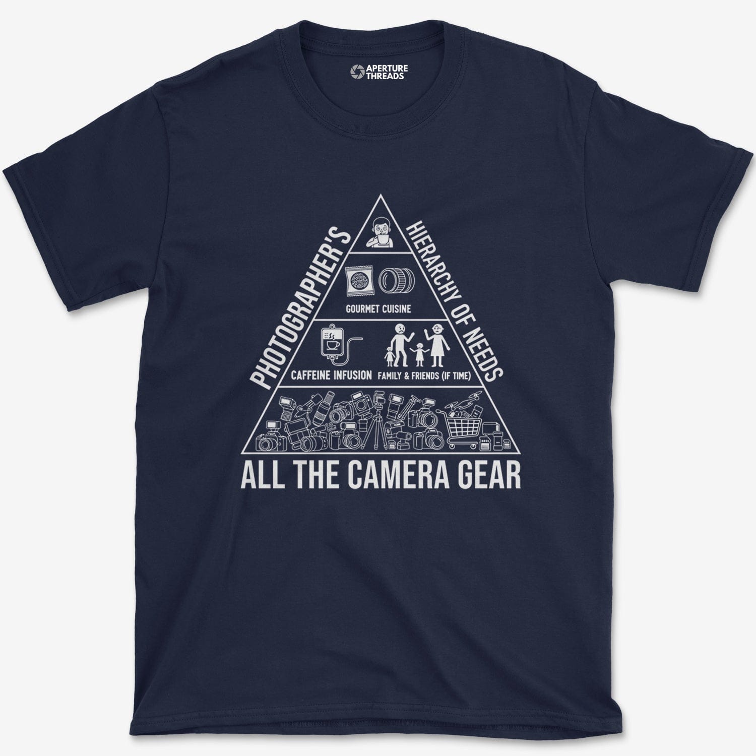 T-Shirt Navy / S Hierarchy Of Needs T-Shirt
