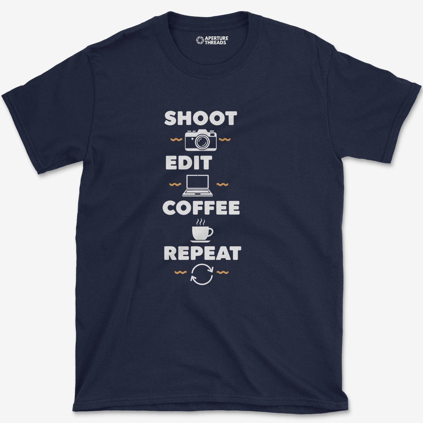 T-Shirt Navy / S Shoot Coffee Repeat T-Shirt