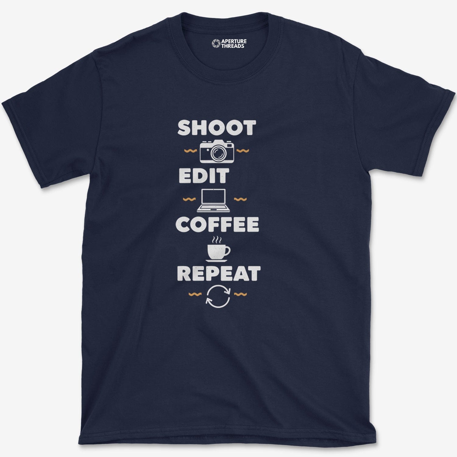 T-Shirt Navy / S Shoot Coffee Repeat T-Shirt