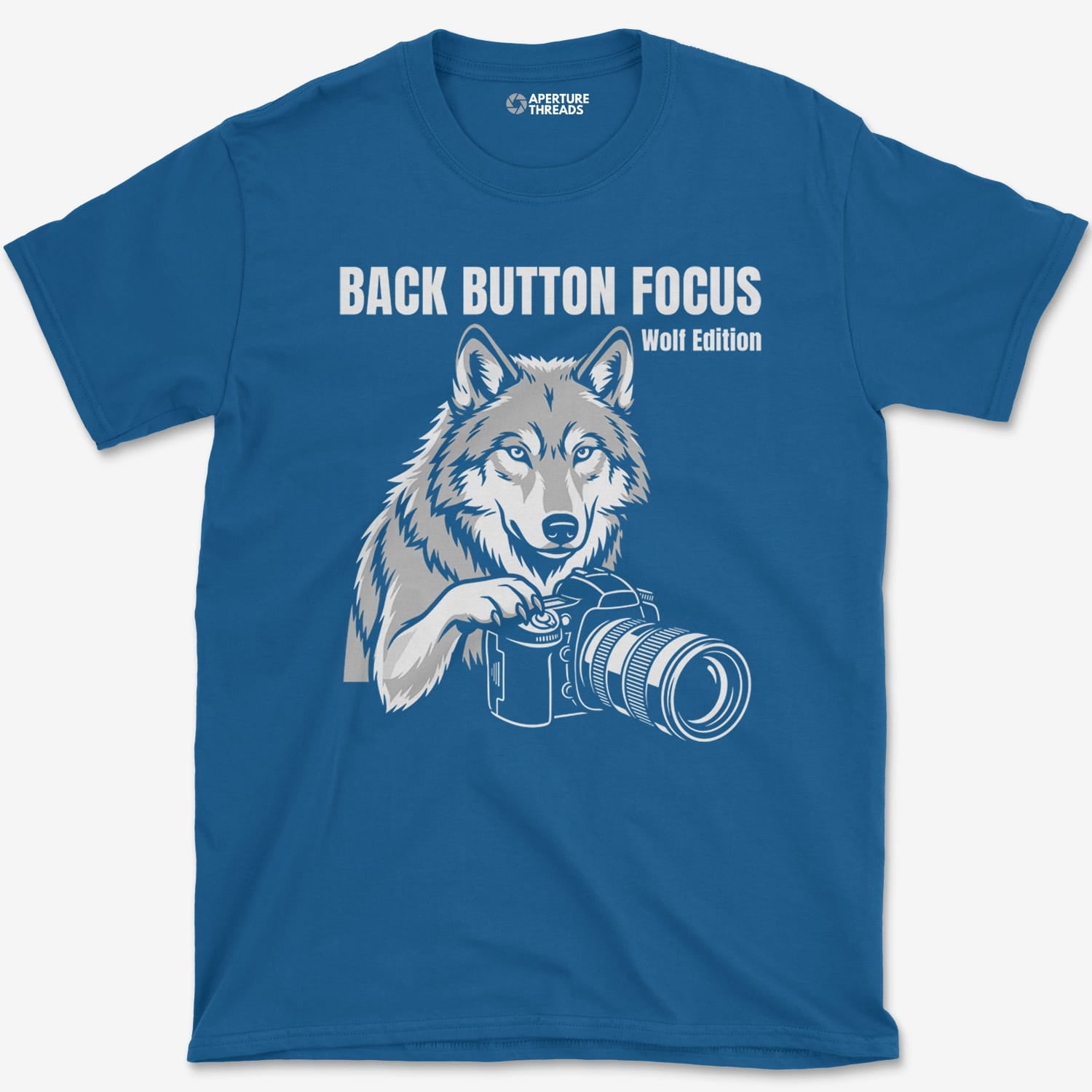 T-Shirt Royal / S Back Button Focus T-Shirt