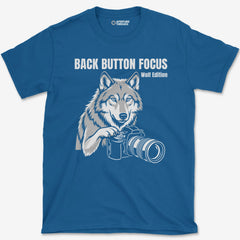 T-Shirt Royal / S Back Button Focus T-Shirt
