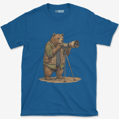 T-Shirt Royal / S Bear Photographer T-Shirt