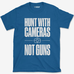 T-Shirt Royal / S Cameras Not Guns - T-shirt