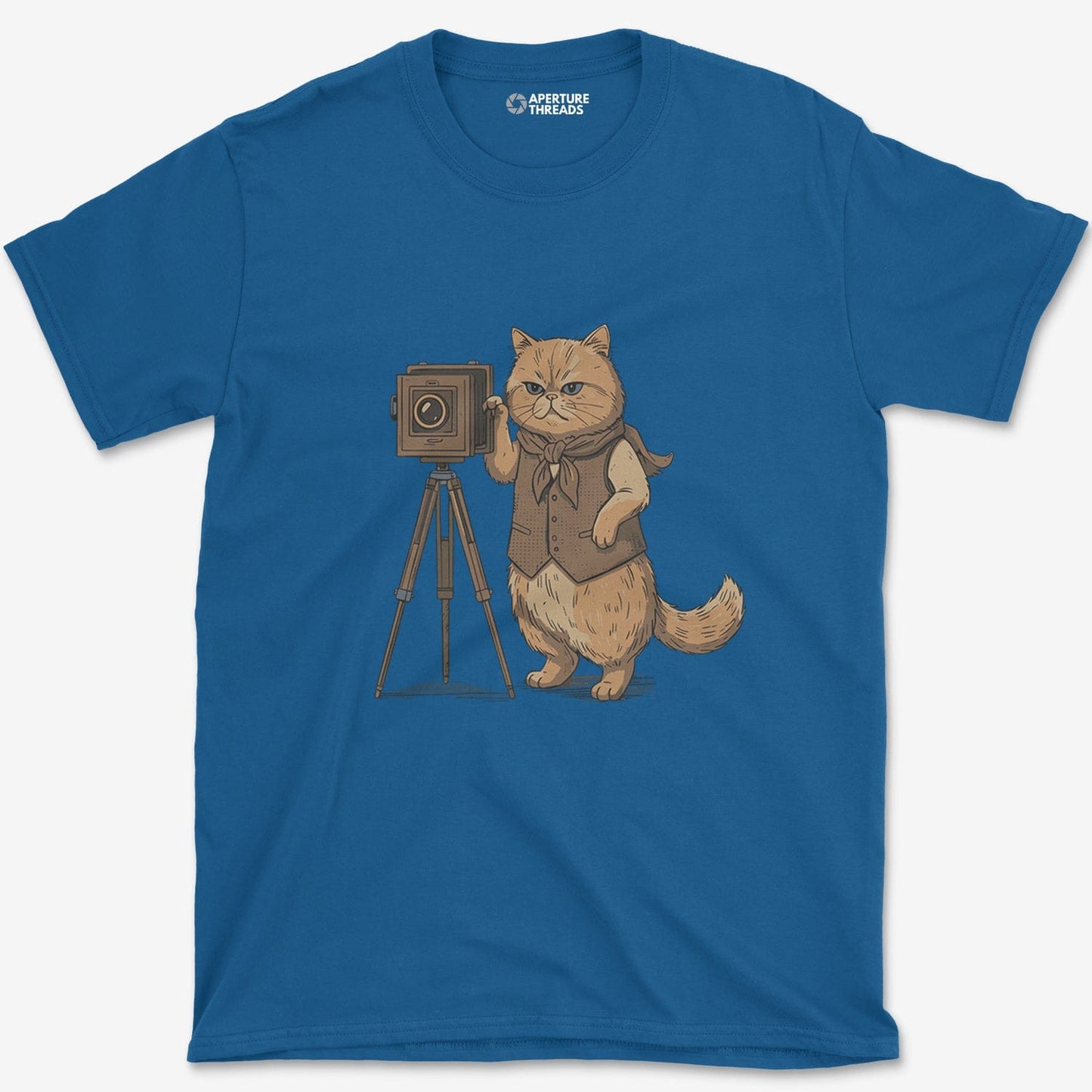 T-Shirt Royal / S Cat Photographer T-Shirt