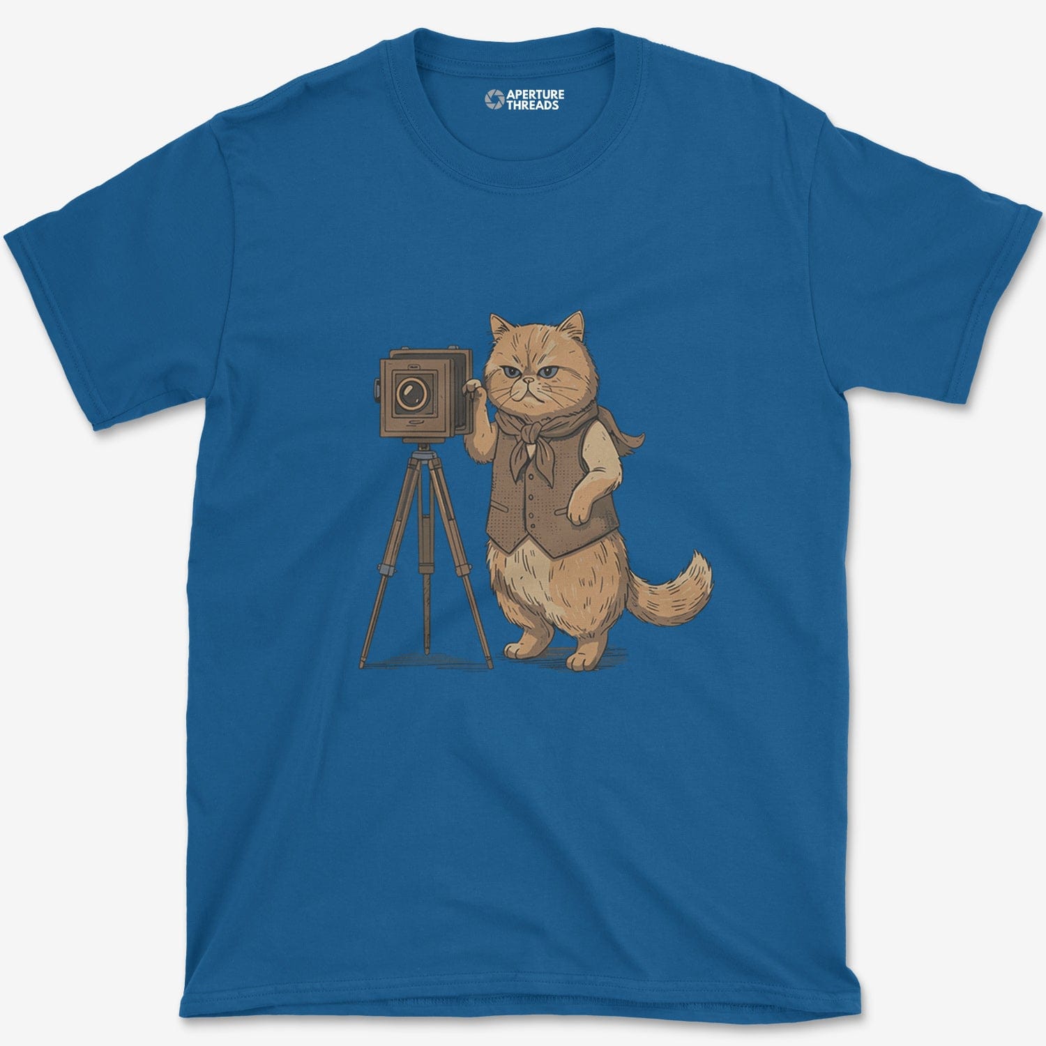 T-Shirt Royal / S Cat Photographer T-Shirt