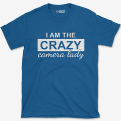 T-Shirt Royal / S Crazy Camera Lady T-Shirt