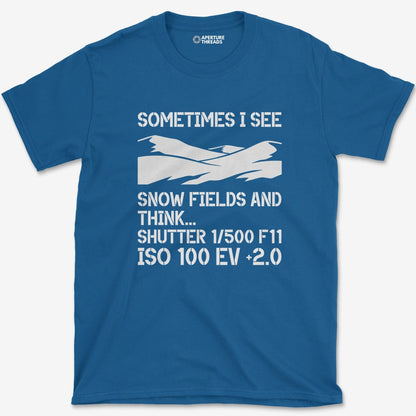 T-Shirt Royal / S I See Snow T-Shirt