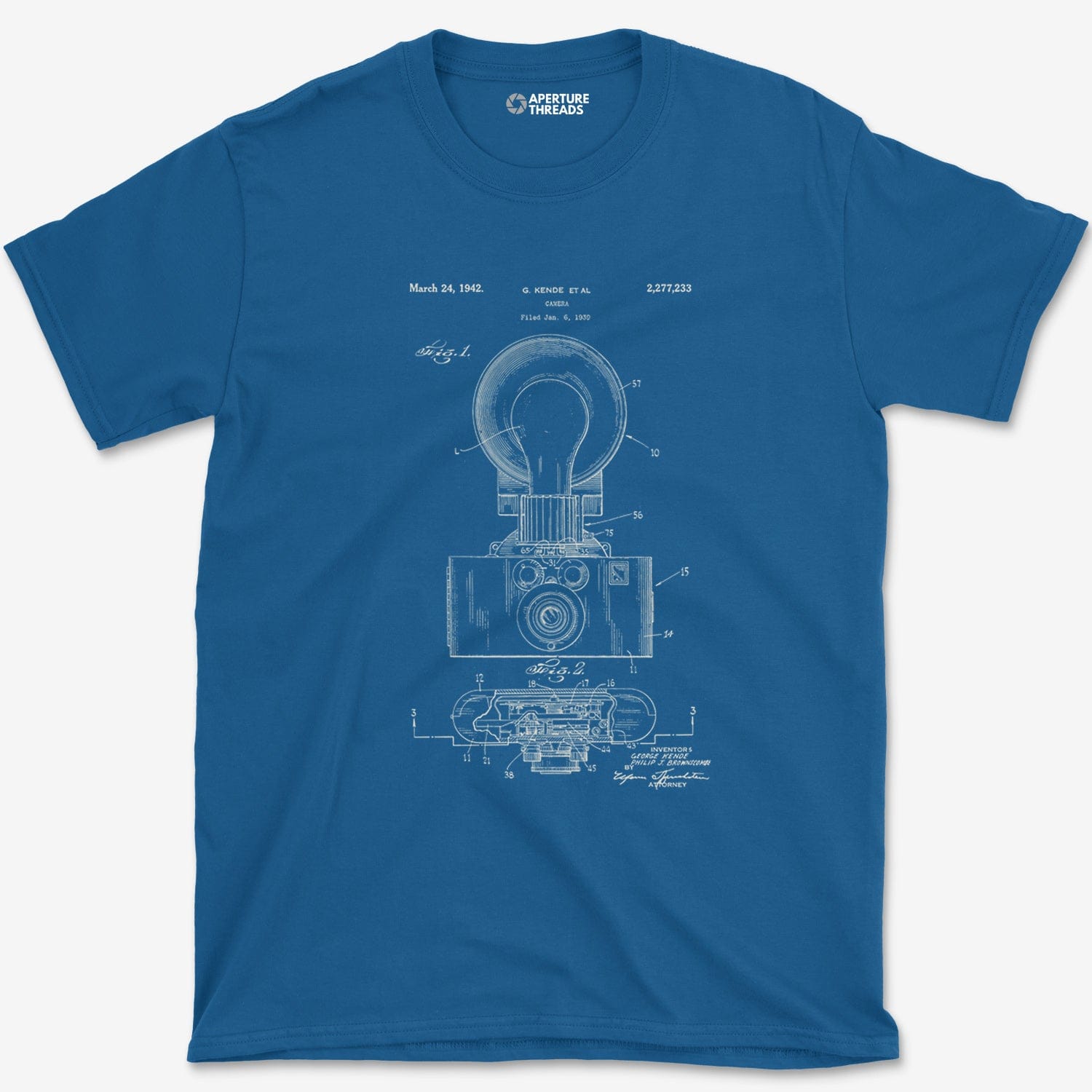 T-Shirt Royal / S Kende Blueprint T-Shirt