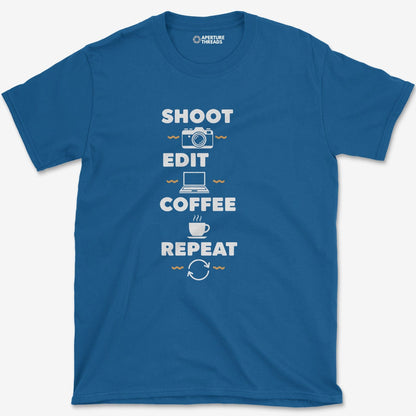 T-Shirt Royal / S Shoot Coffee Repeat T-Shirt