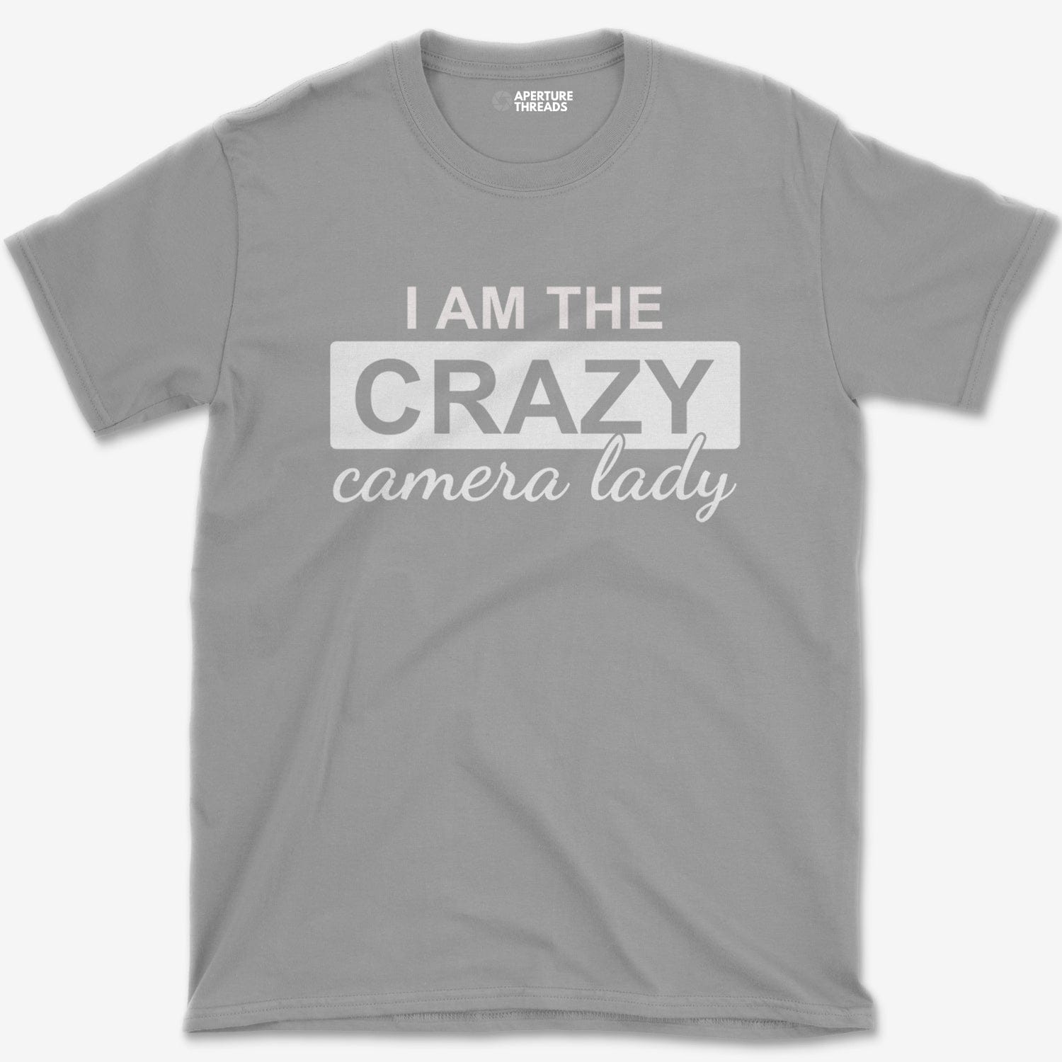 T-Shirt Sport Grey / S Crazy Camera Lady T-Shirt