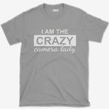 T-Shirt Sport Grey / S Crazy Camera Lady T-Shirt