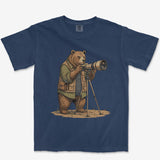 T-Shirt True Navy / S Bear Photographer Heavyweight Tee