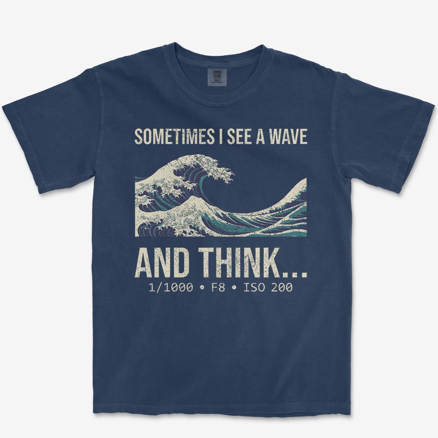 T-Shirt True Navy / S See A Wave Heavyweight Tee